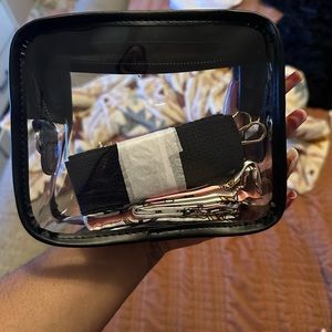 Black clear crossbody shoulder bag